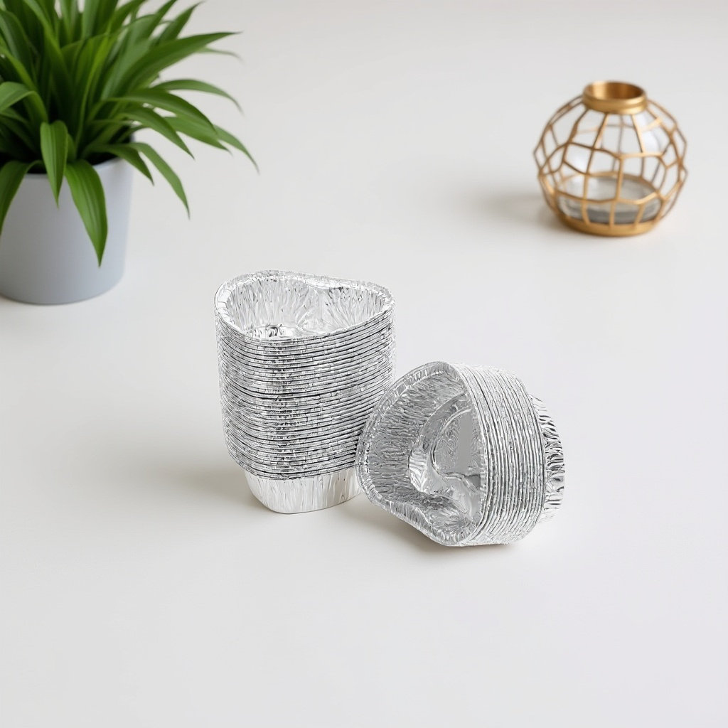 Plastic Cup 50Pcs - 50 sztuk aluminiowych foremek do tart,