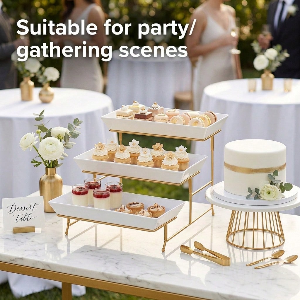 Cupcake Stand Tier - BLAGEPORT 1 szt. trójpoziomowy stojak na