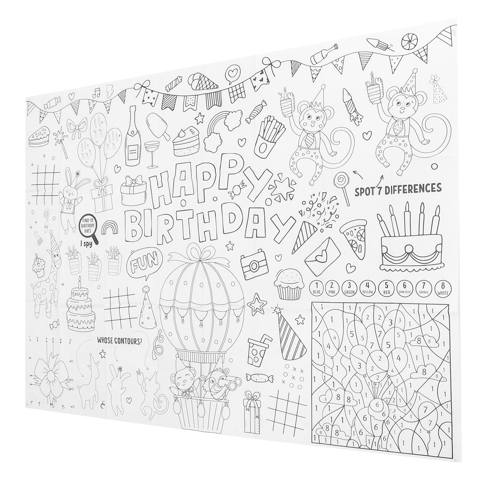Table Cloth Disposable - Obrus na przyjęcie urodzinowe, jednorazowy papierowy