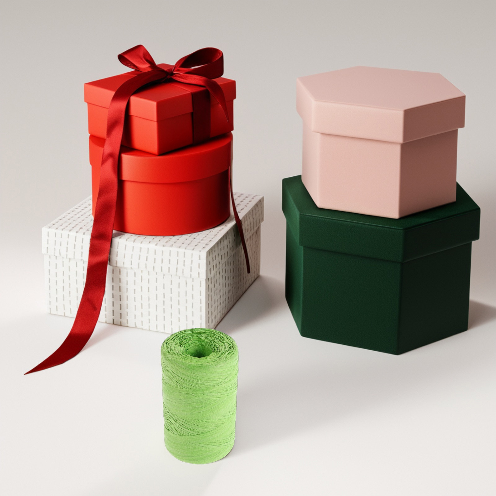 Papercraft Supply Ribbon - Płaska, kolorowa taśma z papieru raffia,